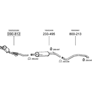 Automobilové těsnění těsnění Bosal 180-929