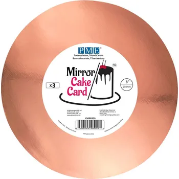 Jedlá dekorace na dort PME Dortová podložka růžovo-zlatá O 20,3 cm