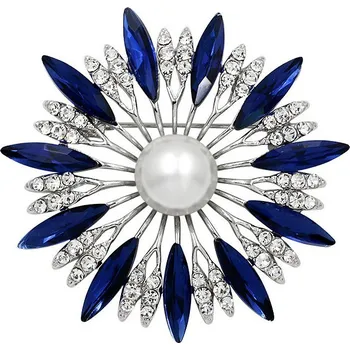 Brož Amparo Miranda® Brož Flower B4227 Blue