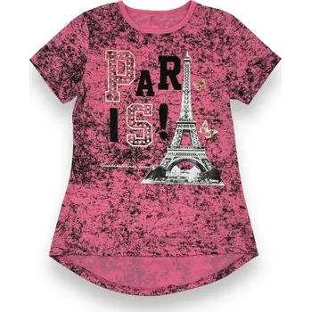 Sezon Dívčí trička s krátkým rukávem PARIS Barva: Růžová, Velikost: 152