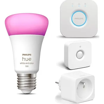 Žárovka Philips HUE Bridge EU + Philips Hue Motion Sensor EU + Philips Hue 1x Smart plug BE/FR + Philips Hue