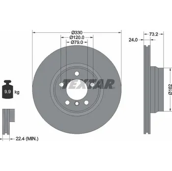 Brzdový kotouč Brzdový kotouč TEXTAR 92242005