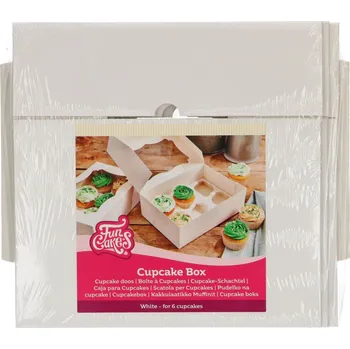 Krabice na pečivo FunCakes Krabice na 6 ks cupcakes / muffin – 3 ks