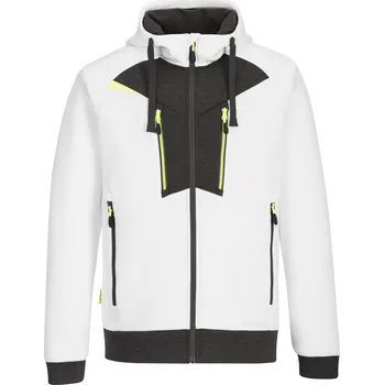Pánská mikina PORTWEST DX472 / Mikina se zipem - bílá XL