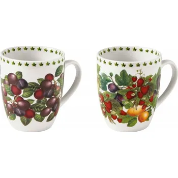 Set 2 kusů porcelánových hrnků 350 ml LE PRIMIZIE I. BRANDANI (barva - barevná,ovoce)