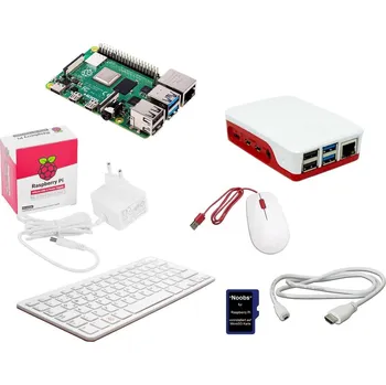 Počítač Raspberry Pi® Desktop Kit Raspberry Pi® 4 B 4 GB 4 x 1.5 GHz vč. klávesnice, vč. myši, vč. Noobs OS, vč. napájecího zdro