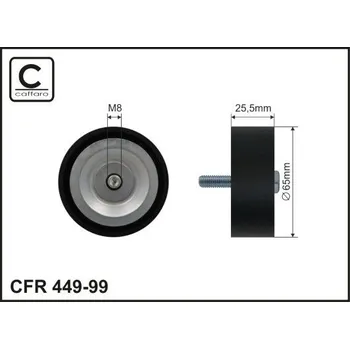 Vratná/vodicí kladka, klínový žebrový řemen CAFFARO 449-99