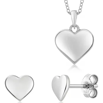 Souprava šperků SOFIA stříbrný set náušnice, přívěsek a řetízek AUSDKL1ZZ0P-00+AUSDKL2ZZ0P-00