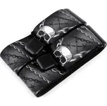 Šle pánské MOTORKÁŘSKÉ - LEBKA ŠEDÁ, délka 120cm, šíře 5cm, tvar Y, šedo-černé, 650369/01