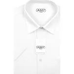 Pánská košile AMJ jednobarevná JKS018, bílá, krátký rukáv, slim fit, vel. 41