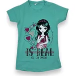 Oliva Dívčí mentolové tričko s krátkým rukávem BOZENA Barva: Mentolová, Velikost: 122