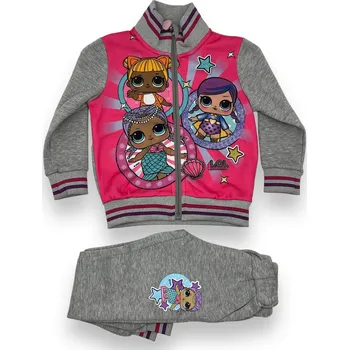 Dívčí šedá tepláková souprava LOL Barva: Růžová, Velikost: 104