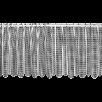 Záclona Žakárová vitrážová záclona DD978 síťovaná, bílá, výška 60cm (v metráži)