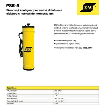 Příslušenství ke svářečce Box PSE 5 Esab