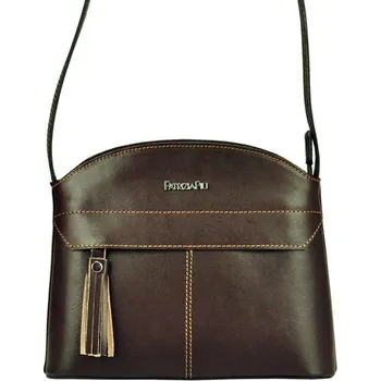 Kožená crossbody dámská kabelka Patrizia Piu kávová hnědá + doprava zdarma