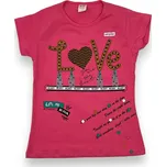 Diw Dívčí trička s krátkým rukávem ERIKA Barva: Růžová, Velikost: 110