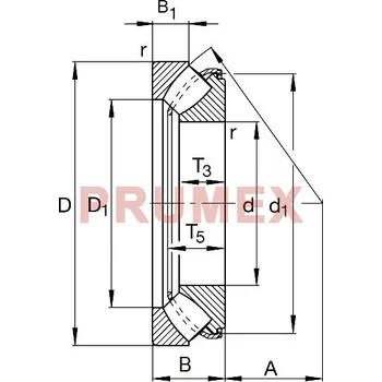 FAG 29236-E1-MB axiální soudečkové ložisko