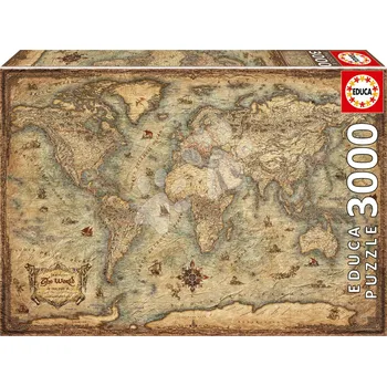Puzzle Puzzle Map of the World Educa 3000 dílků