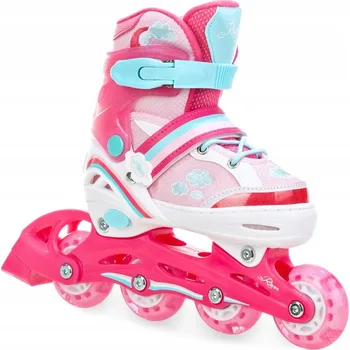 Kolečkové brusle Dětské kolečkové inline brusle Raven Zoya Pink svítící kola LED Velikost bruslí: EU 30-33