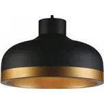 GTV Závěsné svítidlo GOLDI 2, 4113, AC 220–240 V, 50/60 Hz, 1*E27, IP20, prům. 42 cm, jednoduché, černo/zlaté