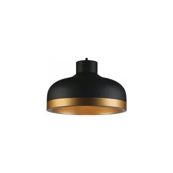 GTV Závěsné svítidlo GOLDI 2, 4113, AC 220–240 V, 50/60 Hz, 1*E27, IP20, prům. 42 cm, jednoduché, černo/zlaté