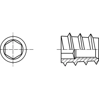 Matice PROFISTYL Matice závrtná kuželová s vnitřním šestihranem Typ E pozink Varianta: Typ E matice závrtná kuželová s vnitřním šestihranem ZnB M6x10