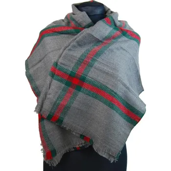 Šála NEW BERRY dámská pletená šála / pléd BC717 středně šedá