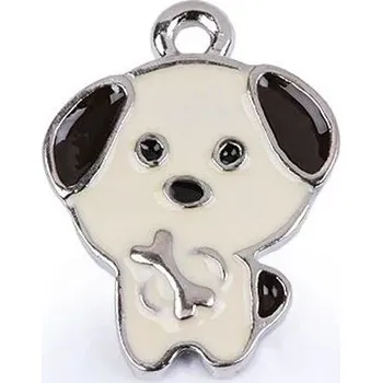 Přívěsek zvířátko, pejsek, krémový