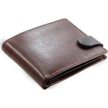 Peněženka Hnědo-černá pánská kožená peněženka se zápinkou 513-8194-40/60