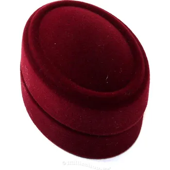 Dárková krabička Sametová dárková krabička ovál bordový na náušnice 5.5 x 4.3cm