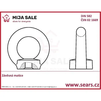 Matice DIN 582 - M30 - A2 nerez - Matice závěsná