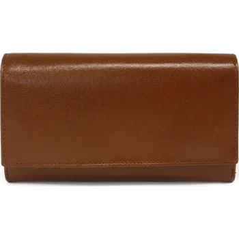Hnědá dámská kožená klopnová peněženka 511-2121-05 + doprava zdarma