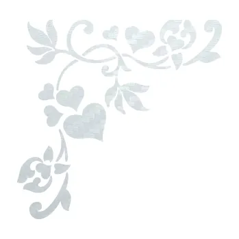 Samolepící dekorace SAMOLEPKA Květina dekor 042 levá rohová se srdíčky (51 - 3D karbon bílý) NA AUTO, NÁLEPKA, FÓLIE, POLEP, TUNING, VLASTNÍ TEXT, TISK, AUTOSAMOLEPKY.cz, POLEPY, OBRÁZEK, LOGO, SAMOLEPKY