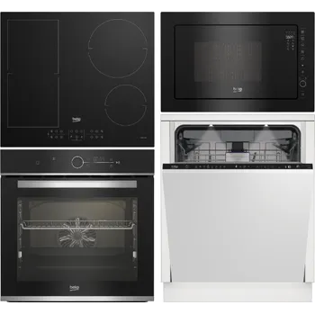 Set domácích spotřebičů SET BEKO BBIM13400XCS + BMCB25433BG + HII64200FMT + BDIN38645D