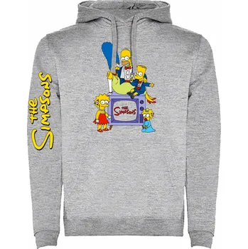 Dámské tričko Mikina Simpsonovi Televize Barva: Šedá melírová, Velikost: 4XL