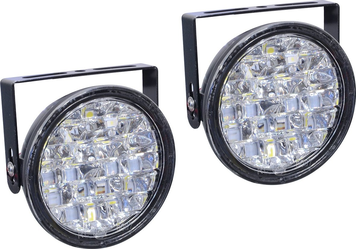 Světla denního svícení kulatá 18 LED/12V