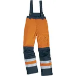 Kalhoty do pasu reflexní nepromokavé zimní DeltaPlus FARGO HV oranžová/námořnická modrá XXL