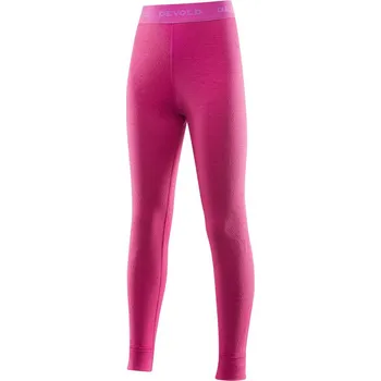 Cyklistické kalhoty Dětské kalhoty DEVOLD DUO ACTIVE JUNIOR LONG PANT CERISE