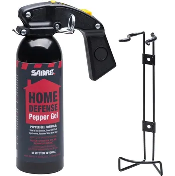 Obranný sprej SABRE RED obranný gel HOME DEFENSE - s nástěnným držákem