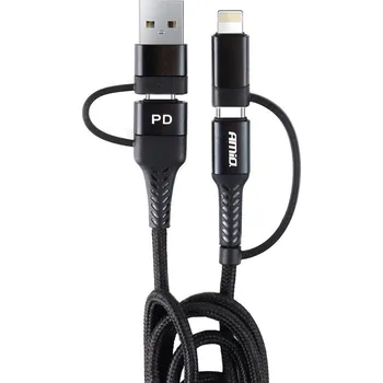 Datový kabel Multikabel USB C-USB C iOS USB A FullLINK 1m UC-15 - 02547