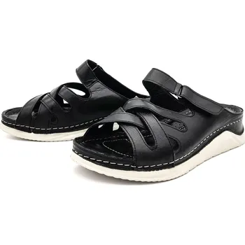 Dámské pantofle Dámské kožené pantofle 20WB-26 Bonamoor černé Barva: černá, Velikost: 37