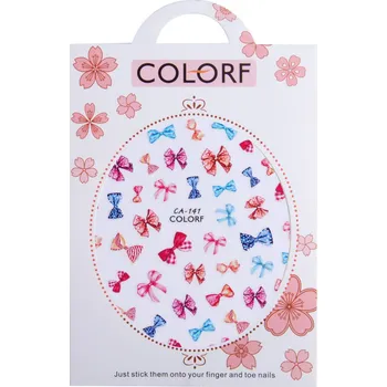 Nailee Samolepky barevné mašličky Colorf CA-141