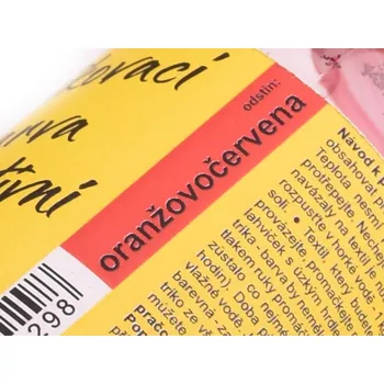 Speciální výtvarná barva ArteMiss Batikovací barva reaktivní - batika za studena 13g Barva: oranžovočervená