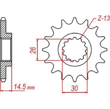 Řetězová sada pro motocykl MTX PARTS řetězové kolo přední 340 13 HONDA CR 125 87-03 (JTF326.13) (řetěz 520) (MTX PARTS řetězové kolo přední 340 13 HONDA CR 125 87-03 (JTF326.13) (řetěz 520))
