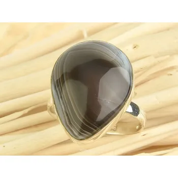 Prsten Achátový prsten stříbro vel.54 Ag 925/1000 5,1g