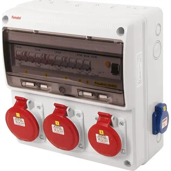 v603-6kA - ZSF10201000.1 /3974 Zásuvková skříň IP44 jištěná s chráničem 63/4/003