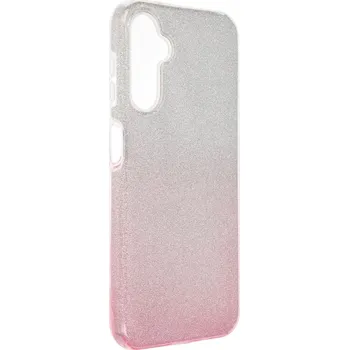 Pouzdro na mobilní telefon Pouzdro Forcell SHINING SAMSUNG Galaxy A14 5G transparent/růžové
