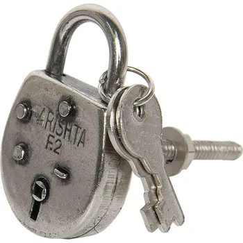 Věšák Clayre & Eef, Holandsko Clayre & Eef - Nábytková úchytka "Visací zámek" - 3*5 cm