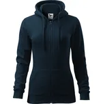 MALFINI TRENDY ZIPPER 411 / Dámská celopropínací klokanka s kapucí - námořní modrá M