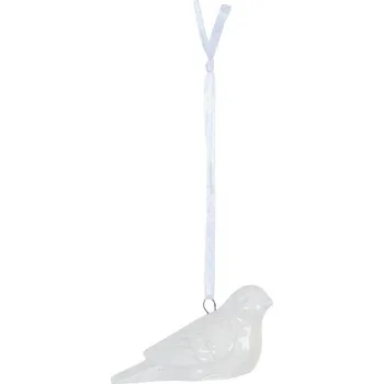 Vánoční dekorace Clayre & Eef, Holandsko Clayre & Eef - Porcelánový ptáček - 7*3*3 cm